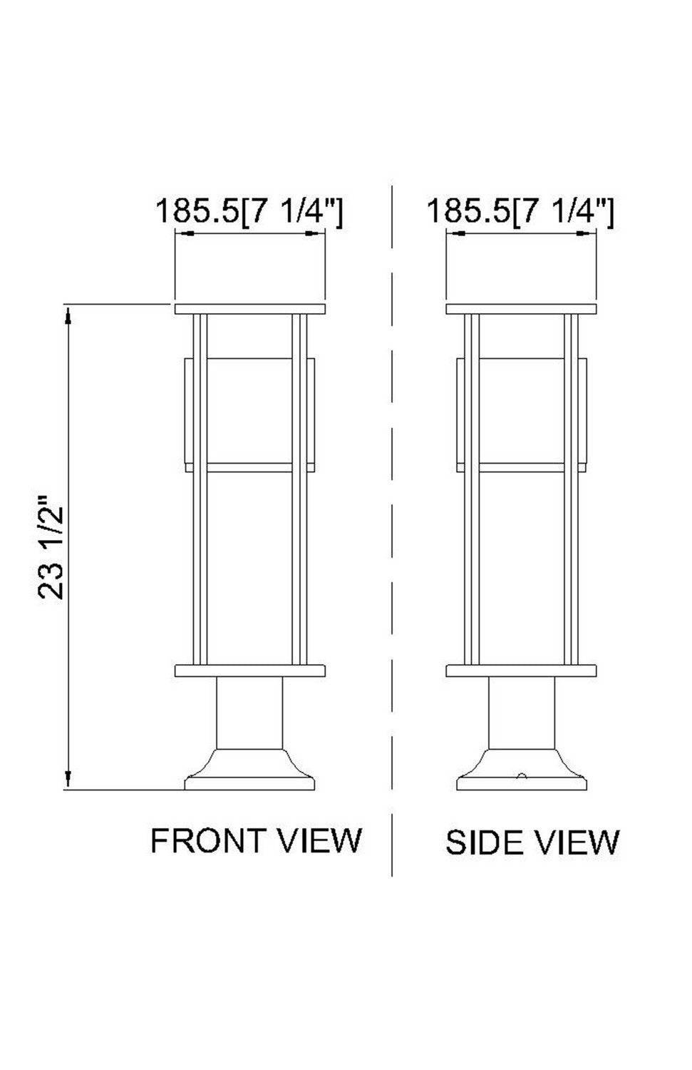 Z-Lite - 517PHB-553PM-BK-LED - LED Outdoor Pier Mount - Luca - Black