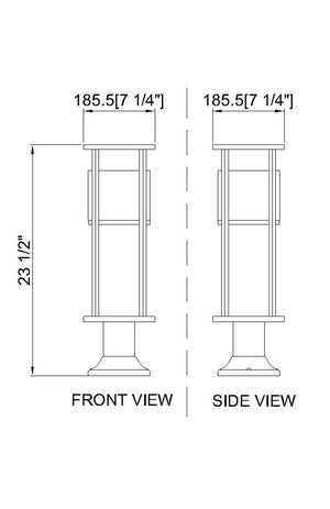 Z-Lite - 517PHB-553PM-BK-LED - LED Outdoor Pier Mount - Luca - Black