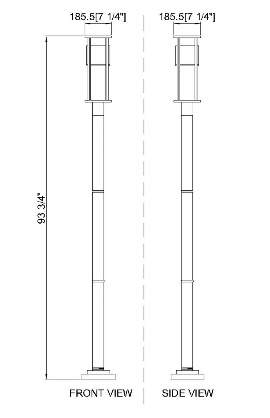 Z-Lite - 517PHB-567P-BK-LED - LED Outdoor Post Moun Fixture - Luca - Black
