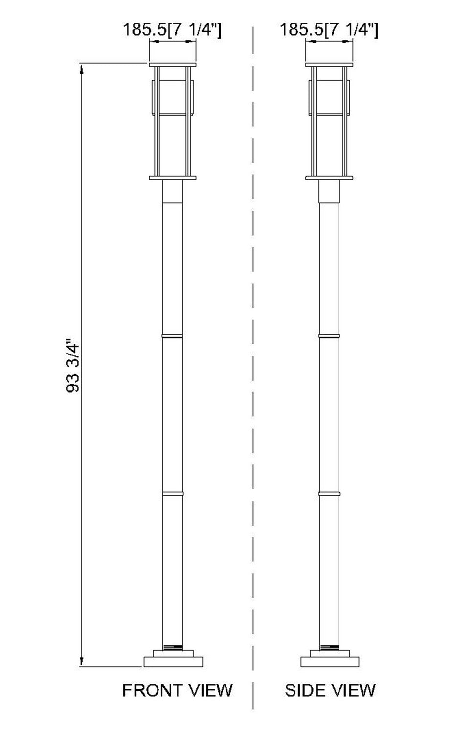 Z-Lite - 517PHB-567P-BK-LED - LED Outdoor Post Moun Fixture - Luca - Black