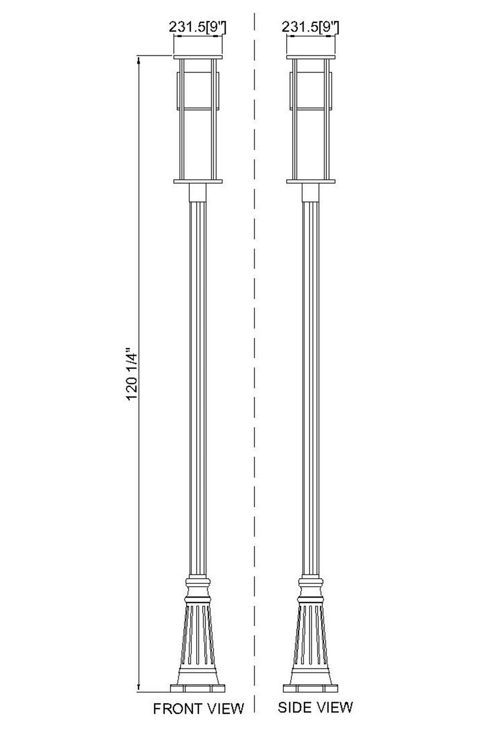 Z-Lite - 517PHM-519P-BK-LED - LED Outdoor Post Mount - Luca - Black