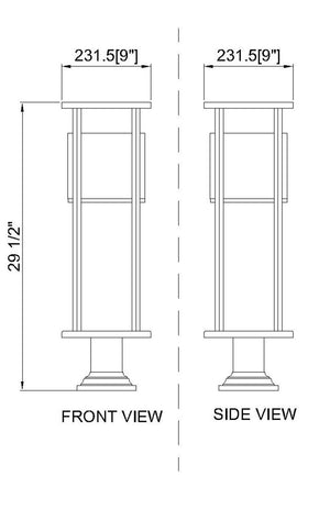 Z-Lite - 517PHM-533PM-BK-LED - LED Outdoor Pier Mount - Luca - Black