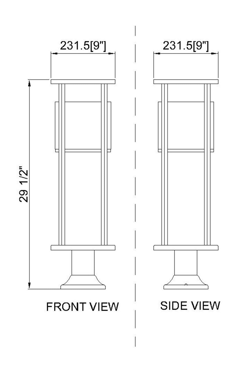 Z-Lite - 517PHM-553PM-BK-LED - LED Outdoor Pier Mount - Luca - Black