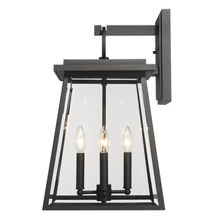 Z-Lite - 521B-BK - Four Light Outdoor Wall Light - Broughton - Black