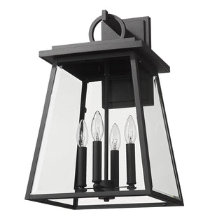 Z-Lite - 521B-BK - Four Light Outdoor Wall Light - Broughton - Black