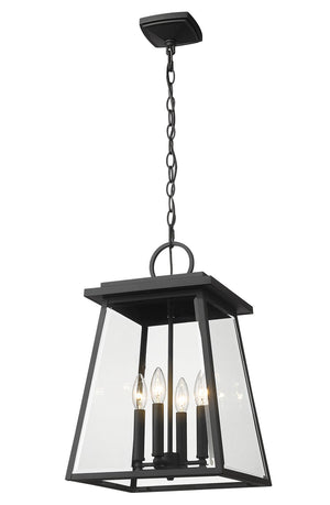 Z-Lite - 521CHB-BK - Four Light Outdoor Chain Mount Ceiling Fixture - Broughton - Black