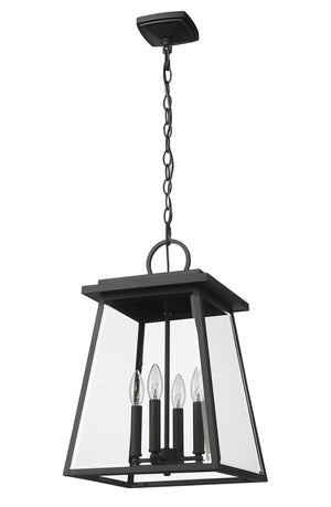 Z-Lite - 521CHB-BK - Four Light Outdoor Chain Mount Ceiling Fixture - Broughton - Black