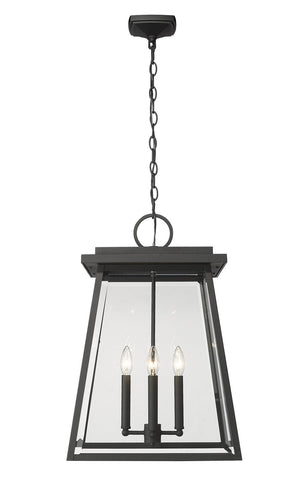 Z-Lite - 521CHXL-BK - Four Light Outdoor Chain Mount Ceiling Fixture - Broughton - Black