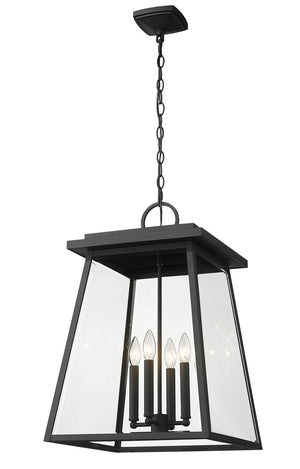 Z-Lite - 521CHXL-BK - Four Light Outdoor Chain Mount Ceiling Fixture - Broughton - Black