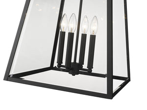 Z-Lite - 521CHXL-BK - Four Light Outdoor Chain Mount Ceiling Fixture - Broughton - Black
