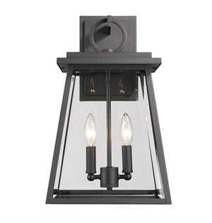 Z-Lite - 521M-BK - Two Light Outdoor Wall Sconce - Broughton - Black