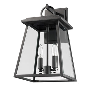 Z-Lite - 521M-BK - Two Light Outdoor Wall Sconce - Broughton - Black