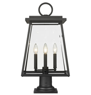 Z-Lite - 521PHBR-533PM-BK - Four Light Outdoor Pier Mounted Fixture - Broughton - Black