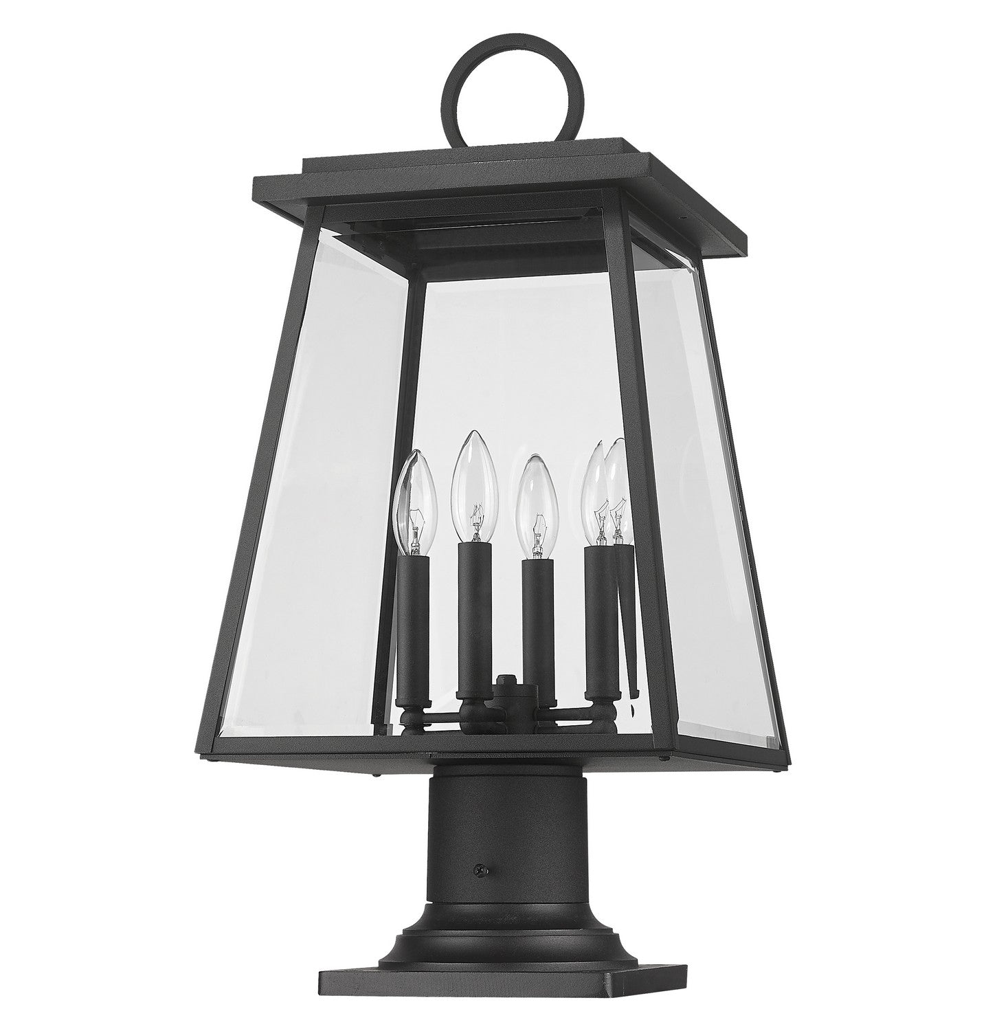 Z-Lite - 521PHBR-533PM-BK - Four Light Outdoor Pier Mount - Broughton - Black