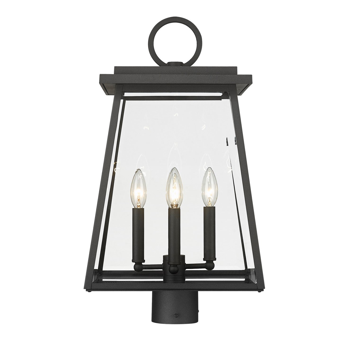 Z-Lite - 521PHBR-BK - Four Light Outdoor Post Mount Fixture - Broughton - Black