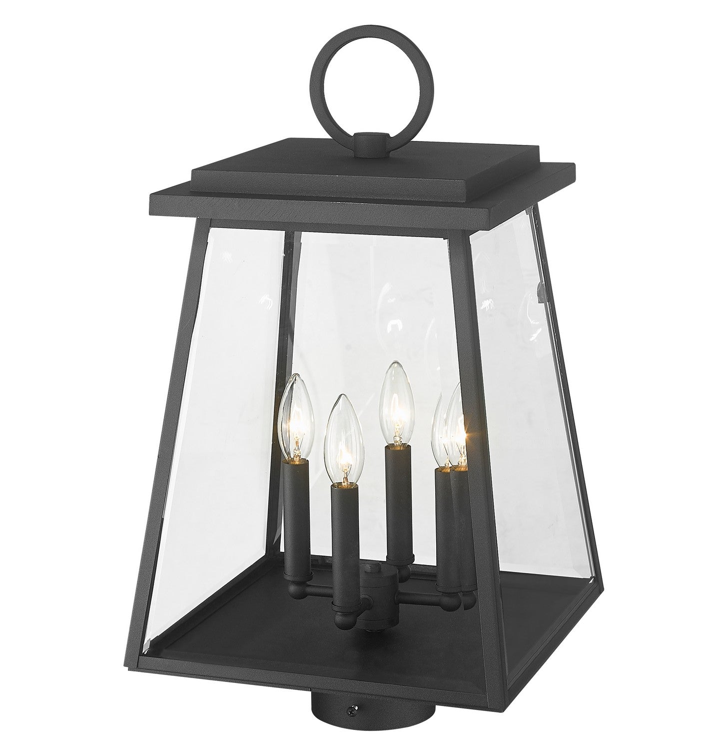 Z-Lite - 521PHBR-BK - Four Light Outdoor Post Mount Fixture - Broughton - Black
