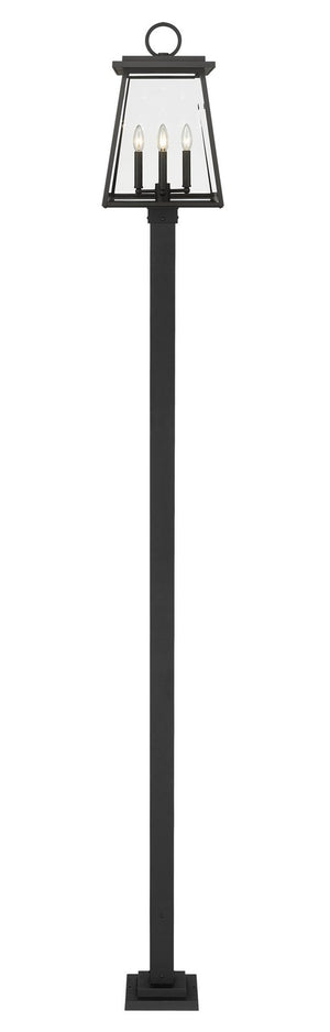 Z-Lite - 521PHBS-536P-BK - Four Light Outdoor Post Mounted Fixture - Broughton - Black