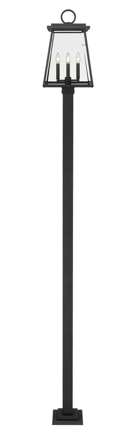 Z-Lite - 521PHBS-536P-BK - Four Light Outdoor Post Mounted Fixture - Broughton - Black