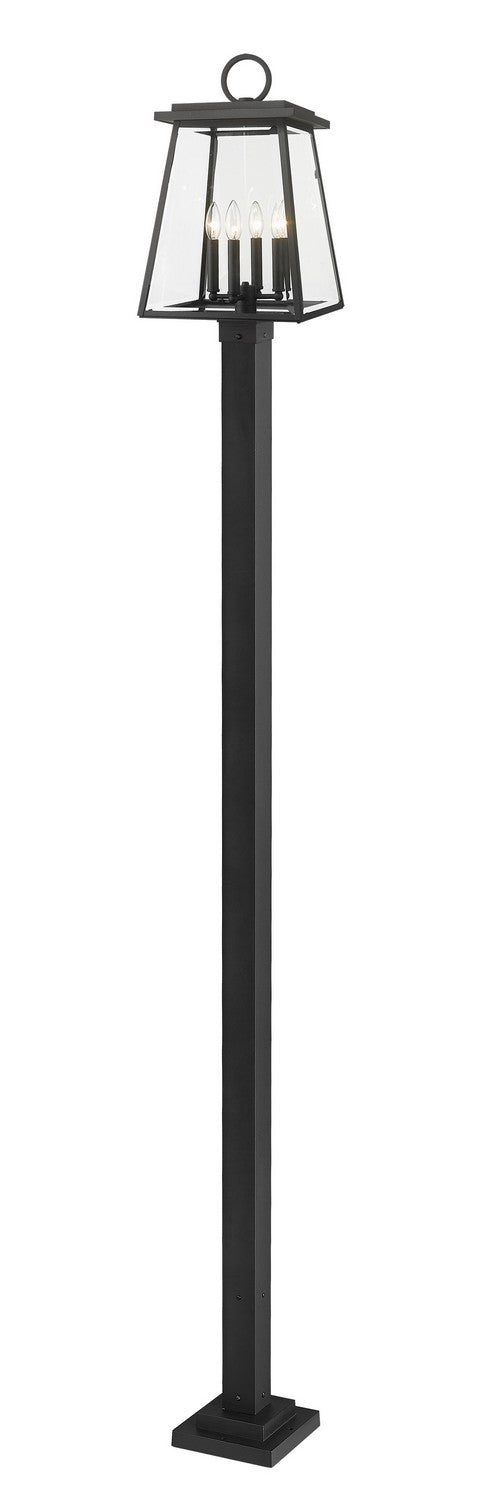 Z-Lite - 521PHBS-536P-BK - Four Light Outdoor Post Mounted Fixture - Broughton - Black