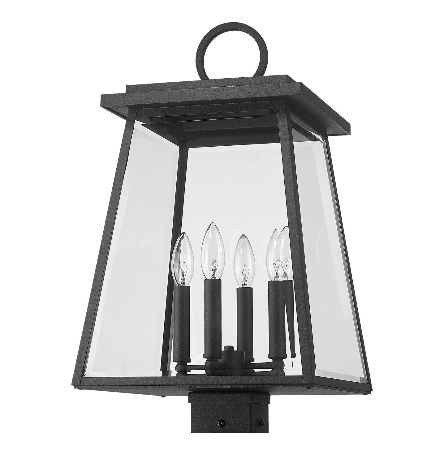 Z-Lite - 521PHBS-BK - Four Light Outdoor Post Mount Fixture - Broughton - Black