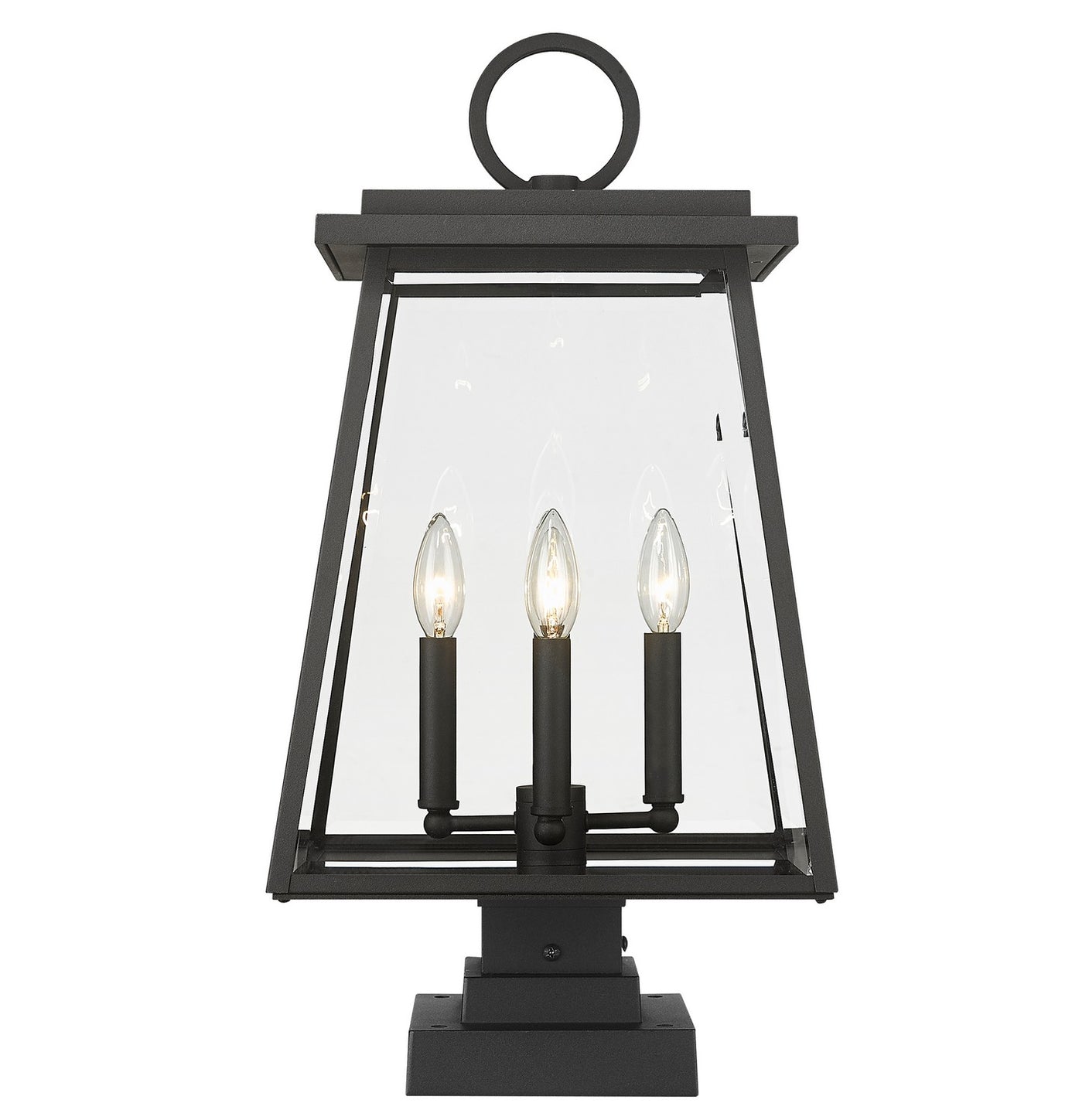 Z-Lite - 521PHBS-SQPM-BK - Four Light Outdoor Pier Mounted Fixture - Broughton - Black