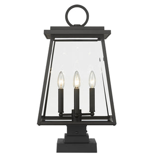 Z-Lite - 521PHBS-SQPM-BK - Four Light Outdoor Pier Mount - Broughton - Black