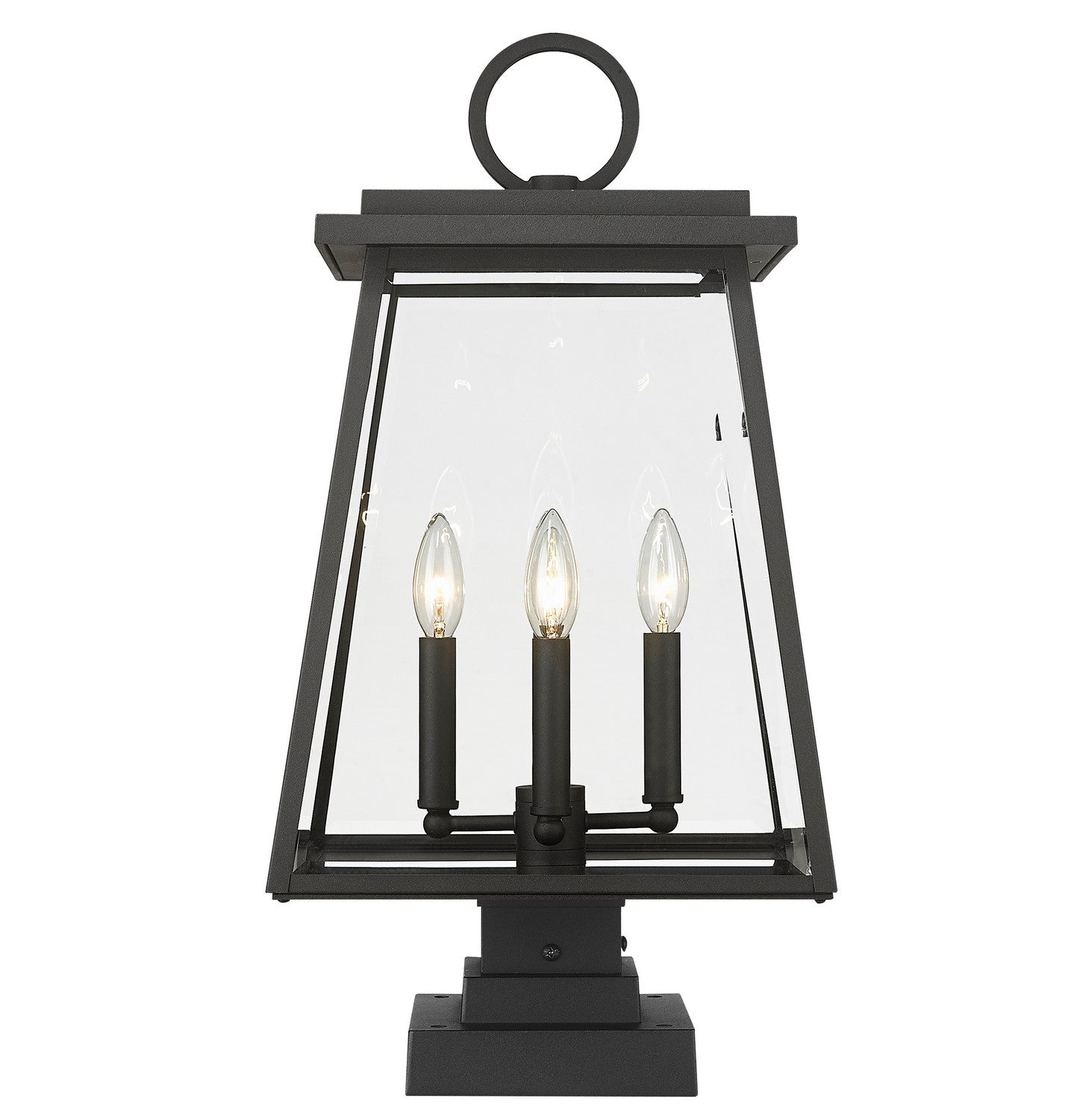 Z-Lite - 521PHBS-SQPM-BK - Four Light Outdoor Pier Mounted Fixture - Broughton - Black