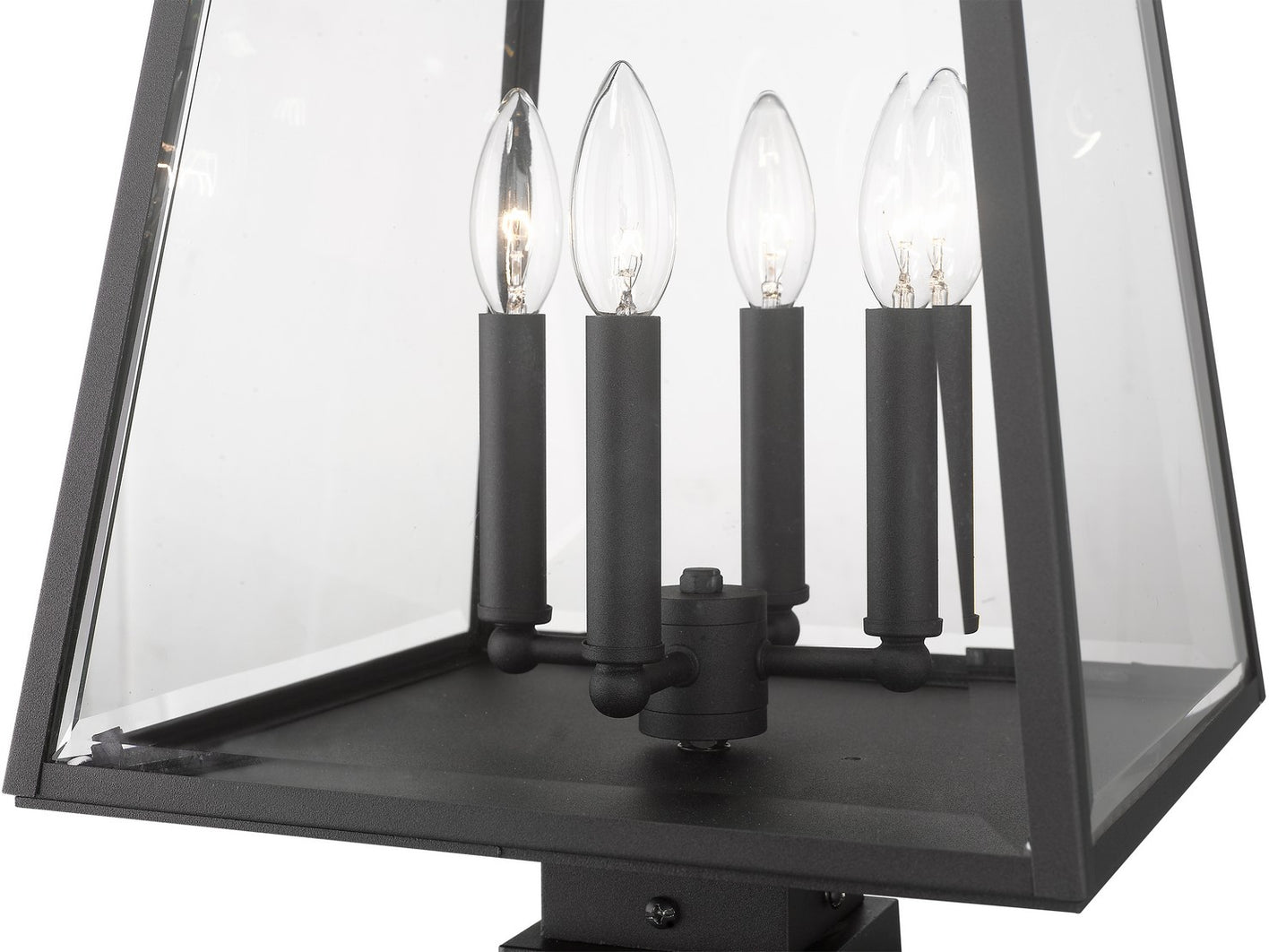 Z-Lite - 521PHBS-SQPM-BK - Four Light Outdoor Pier Mounted Fixture - Broughton - Black