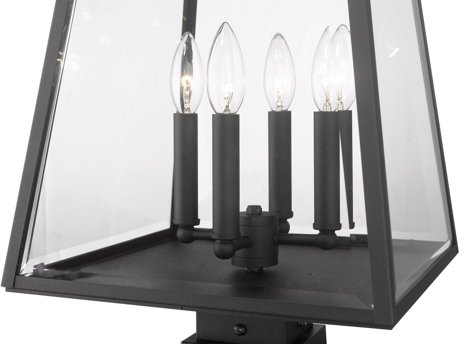 Z-Lite - 521PHBS-SQPM-BK - Four Light Outdoor Pier Mounted Fixture - Broughton - Black