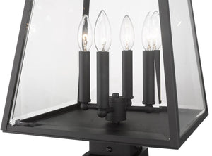 Z-Lite - 521PHBS-SQPM-BK - Four Light Outdoor Pier Mounted Fixture - Broughton - Black