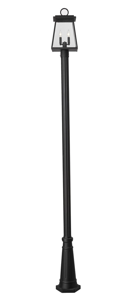 Z-Lite - 521PHMR-519P-BK - Two Light Outdoor Post Mounted Fixture - Broughton - Black