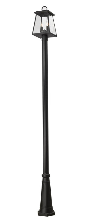 Z-Lite - 521PHMR-519P-BK - Two Light Outdoor Post Mounted Fixture - Broughton - Black