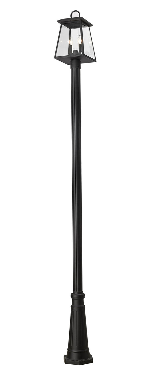 Z-Lite - 521PHMR-519P-BK - Two Light Outdoor Post Mounted Fixture - Broughton - Black