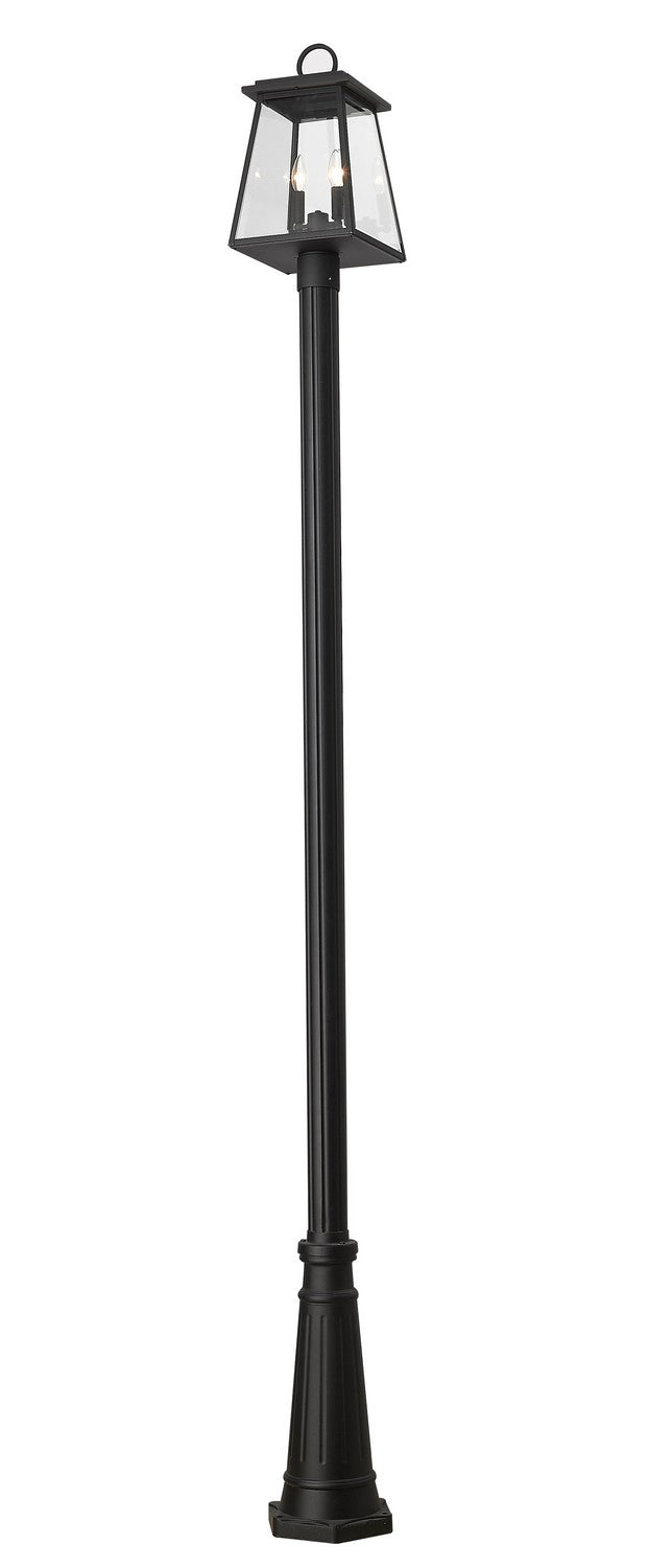 Z-Lite - 521PHMR-519P-BK - Two Light Outdoor Post Mounted Fixture - Broughton - Black
