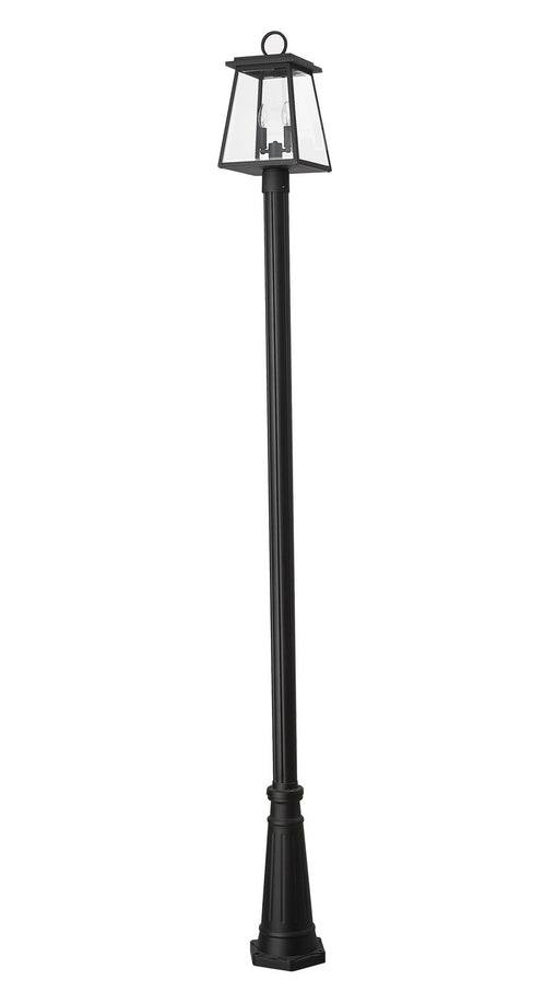 Z-Lite - 521PHMR-519P-BK - Two Light Outdoor Post Mounted Fixture - Broughton - Black
