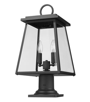 Z-Lite - 521PHMR-533PM-BK - Two Light Outdoor Pier Mounted Fixture - Broughton - Black
