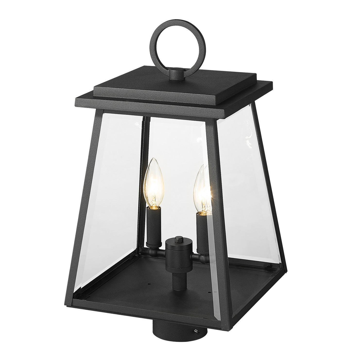 Z-Lite - 521PHMR-BK - Two Light Outdoor Post Mount Fixture - Broughton - Black