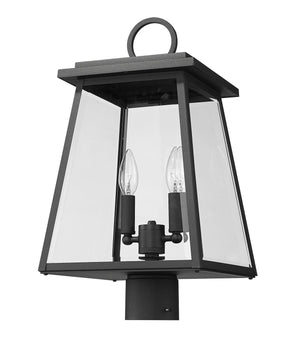 Z-Lite - 521PHMR-BK - Two Light Outdoor Post Mount Fixture - Broughton - Black