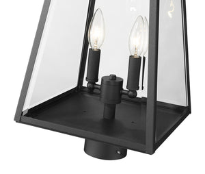 Z-Lite - 521PHMR-BK - Two Light Outdoor Post Mount Fixture - Broughton - Black