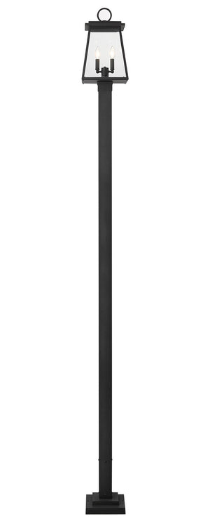 Z-Lite - 521PHMS-536P-BK - Two Light Outdoor Post Mounted Fixture - Broughton - Black