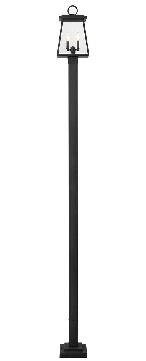 Z-Lite - 521PHMS-536P-BK - Two Light Outdoor Post Mounted Fixture - Broughton - Black