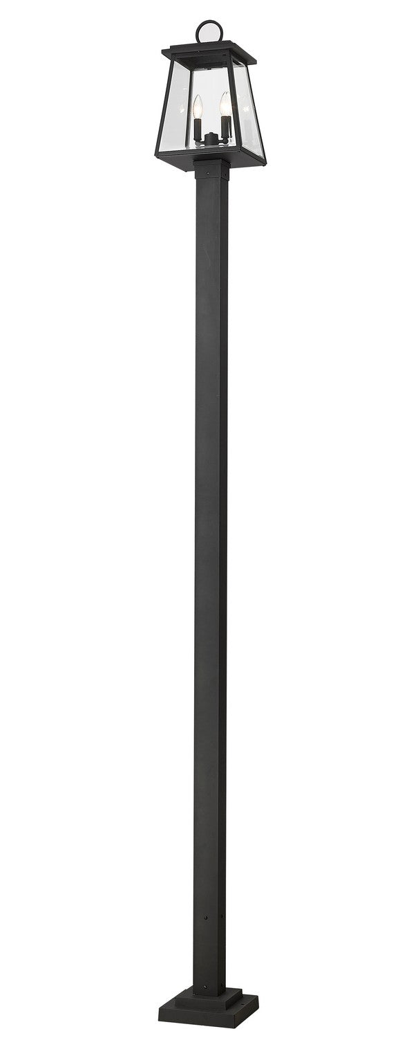 Z-Lite - 521PHMS-536P-BK - Two Light Outdoor Post Mounted Fixture - Broughton - Black