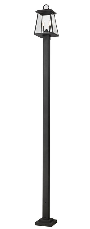Z-Lite - 521PHMS-536P-BK - Two Light Outdoor Post Mounted Fixture - Broughton - Black