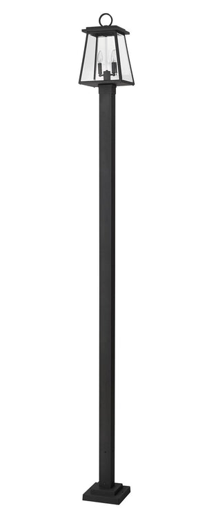 Z-Lite - 521PHMS-536P-BK - Two Light Outdoor Post Mounted Fixture - Broughton - Black