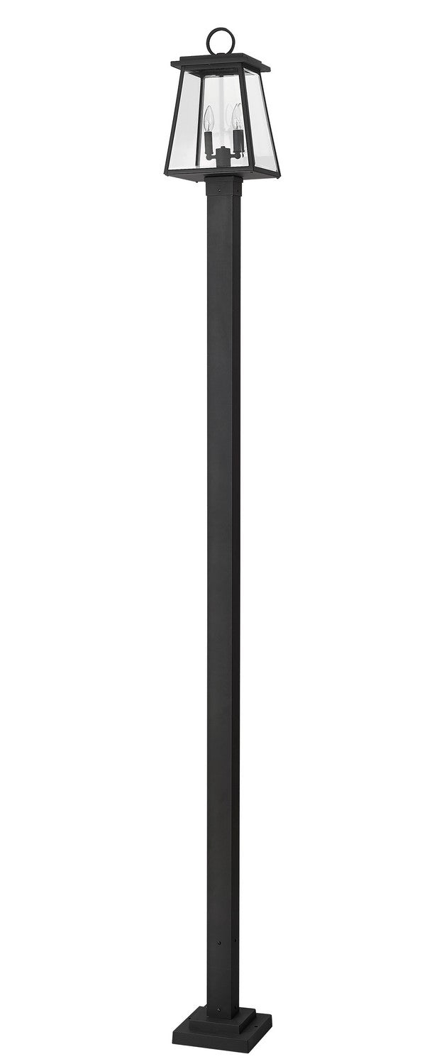 Z-Lite - 521PHMS-536P-BK - Two Light Outdoor Post Mounted Fixture - Broughton - Black