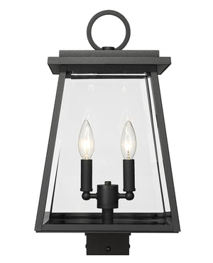 Z-Lite - 521PHMS-BK - Two Light Outdoor Post Mount Fixture - Broughton - Black