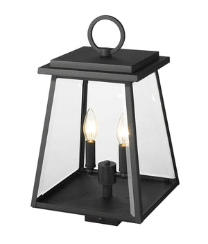Z-Lite - 521PHMS-BK - Two Light Outdoor Post Mount Fixture - Broughton - Black