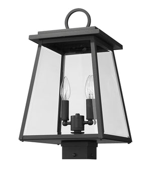 Z-Lite - 521PHMS-BK - Two Light Outdoor Post Mount Fixture - Broughton - Black