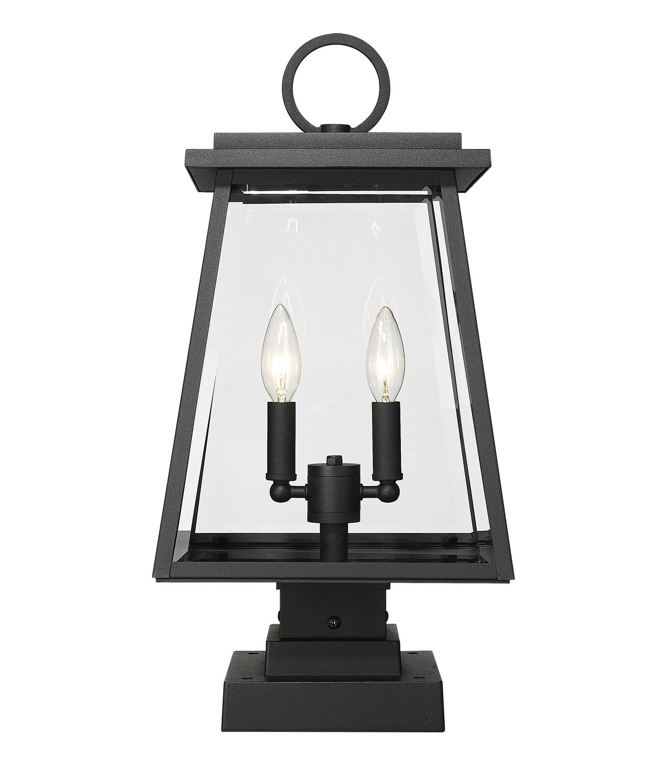 Z-Lite - 521PHMS-SQPM-BK - Two Light Outdoor Pier Mounted Fixture - Broughton - Black