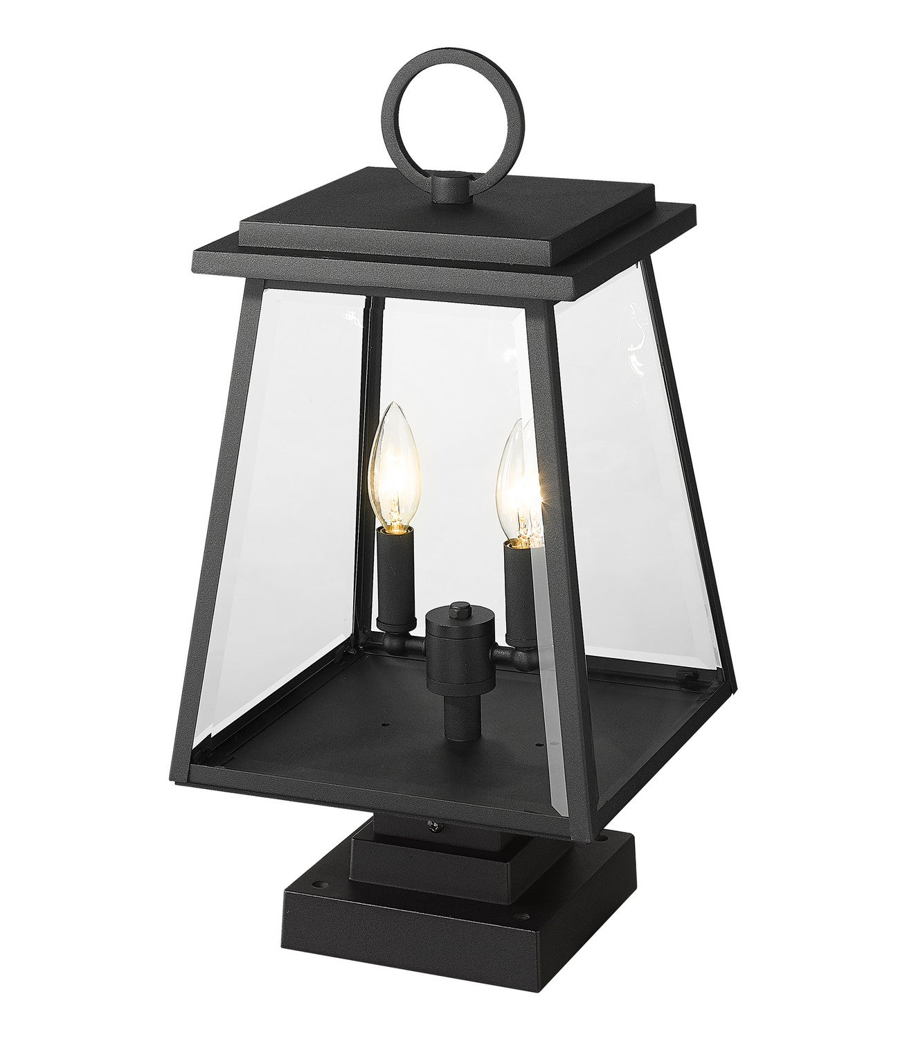 Z-Lite - 521PHMS-SQPM-BK - Two Light Outdoor Pier Mounted Fixture - Broughton - Black